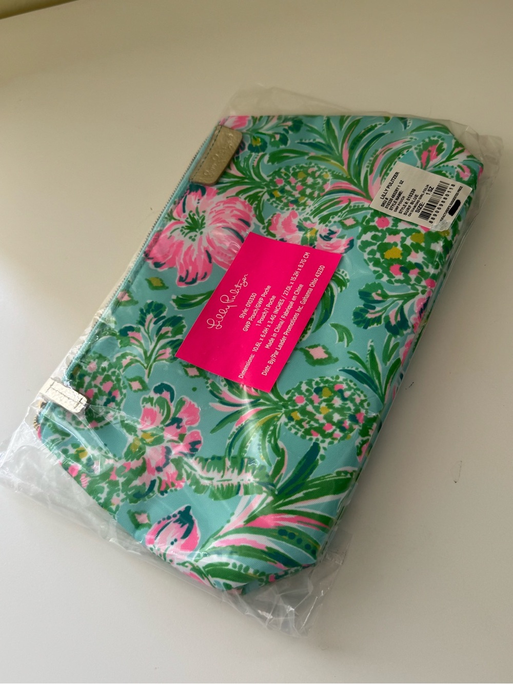 Brand New Lilly Pulitzer Pouch Surf Blue oh Diamond Girl Folia - Picture 6 of 6